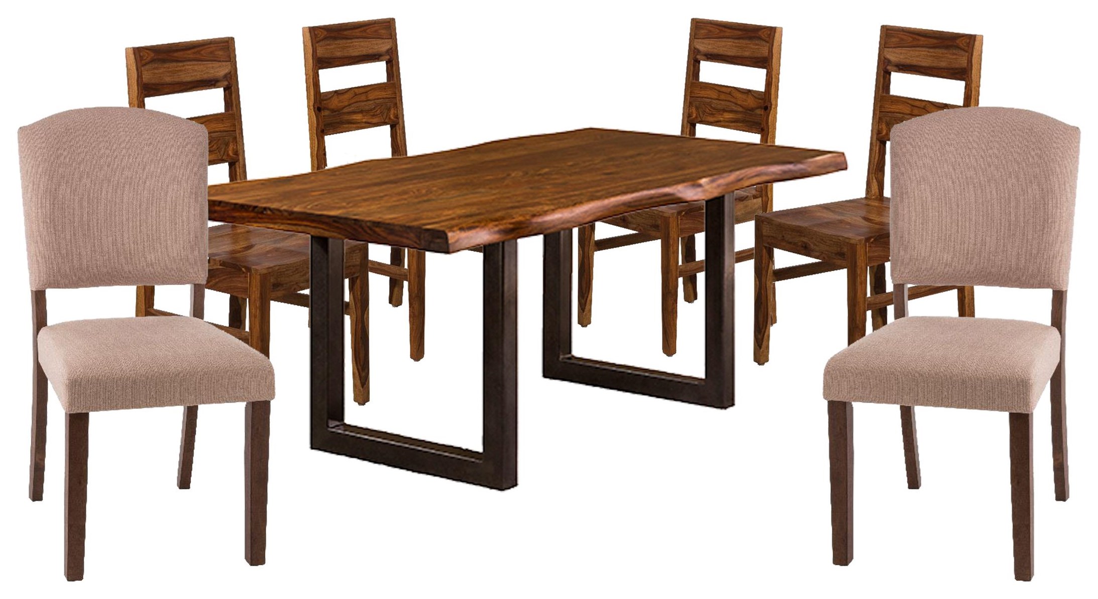 Hillsdale Emerson Rectangle Dining Table 4 Side Chairs and 2